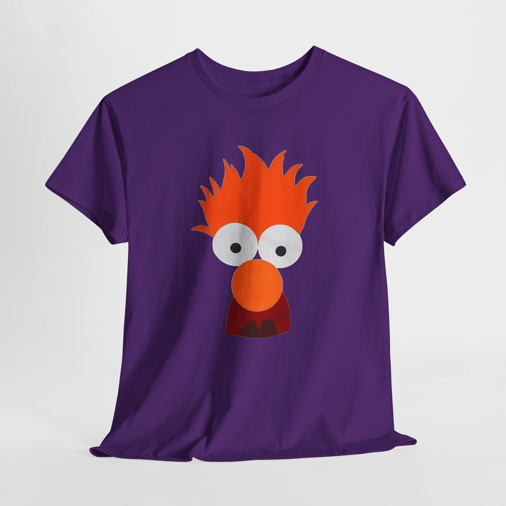 Beaker-Inspired Graphic Tee — Cute Orange Muppet Face T-Shirt