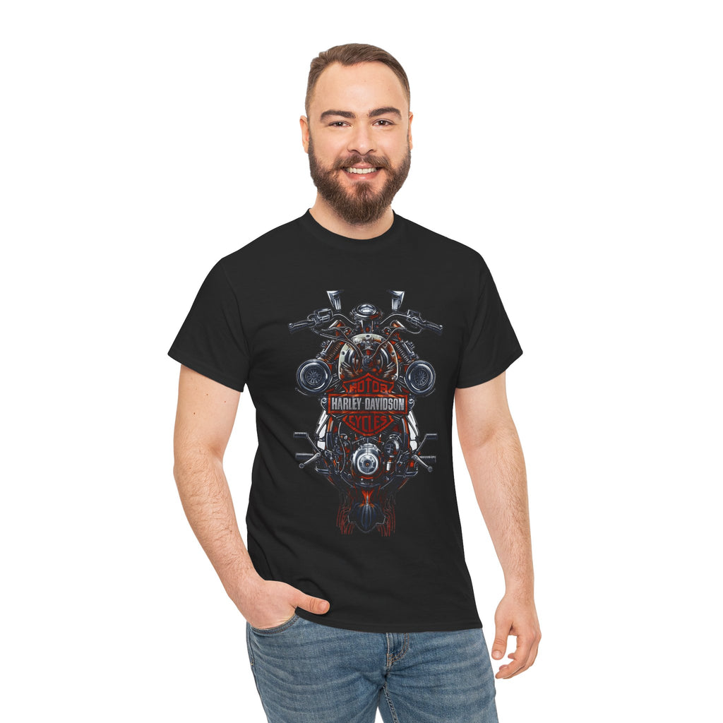 Harley Motorcycle Engine Skull T‑Shirt — Vintage Harley Style Biker Tee