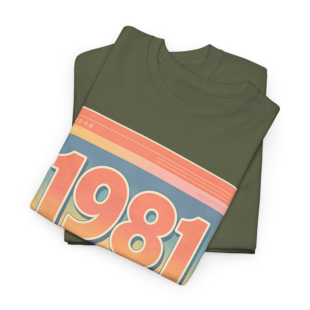 Vintage 1981 Retro Tee — 40th Birthday Gift Shirt