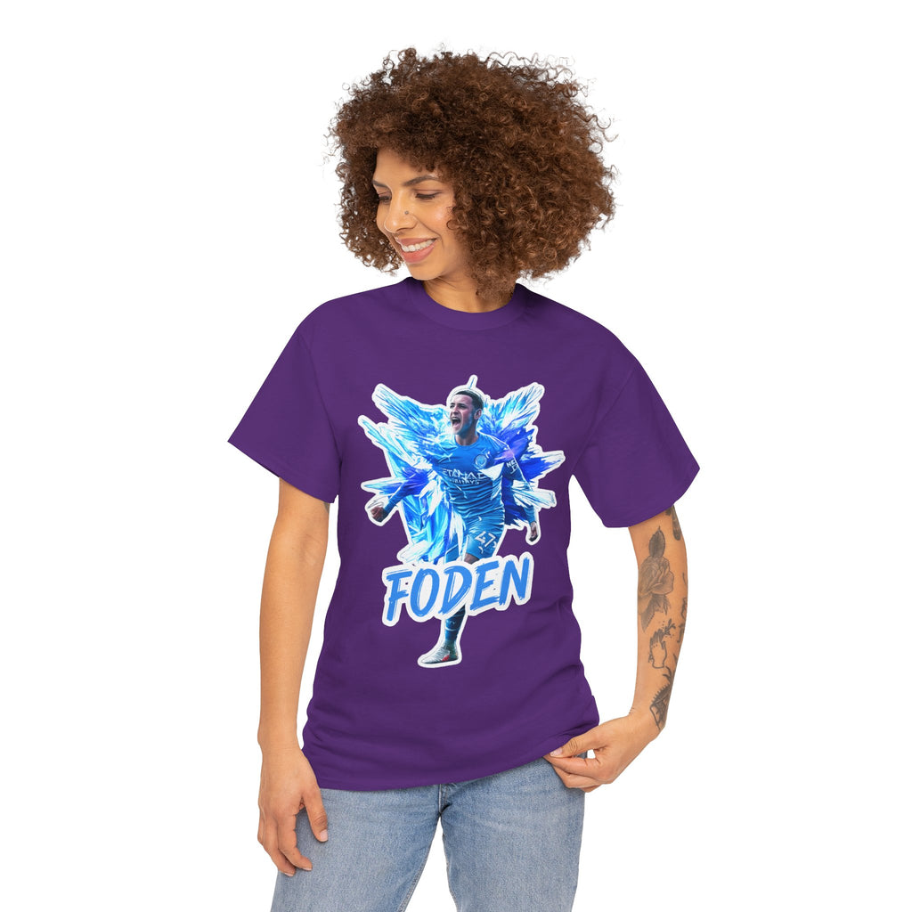 Phil Foden Manchester City Soccer T‑Shirt — Blue Graphic Football Fan Tee