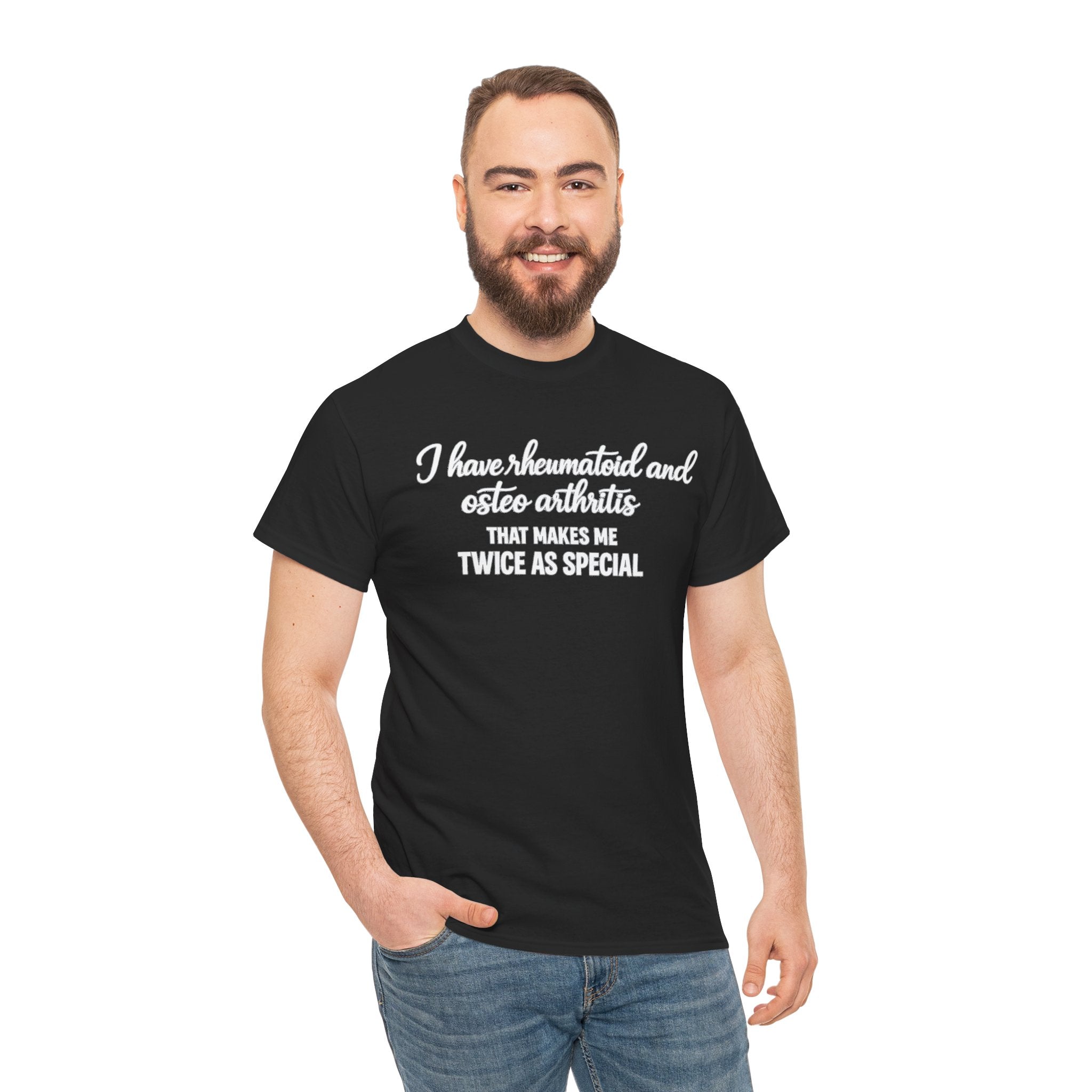 Rheumatoid & Osteoarthritis Awareness T-Shirt – "Twice As Special"