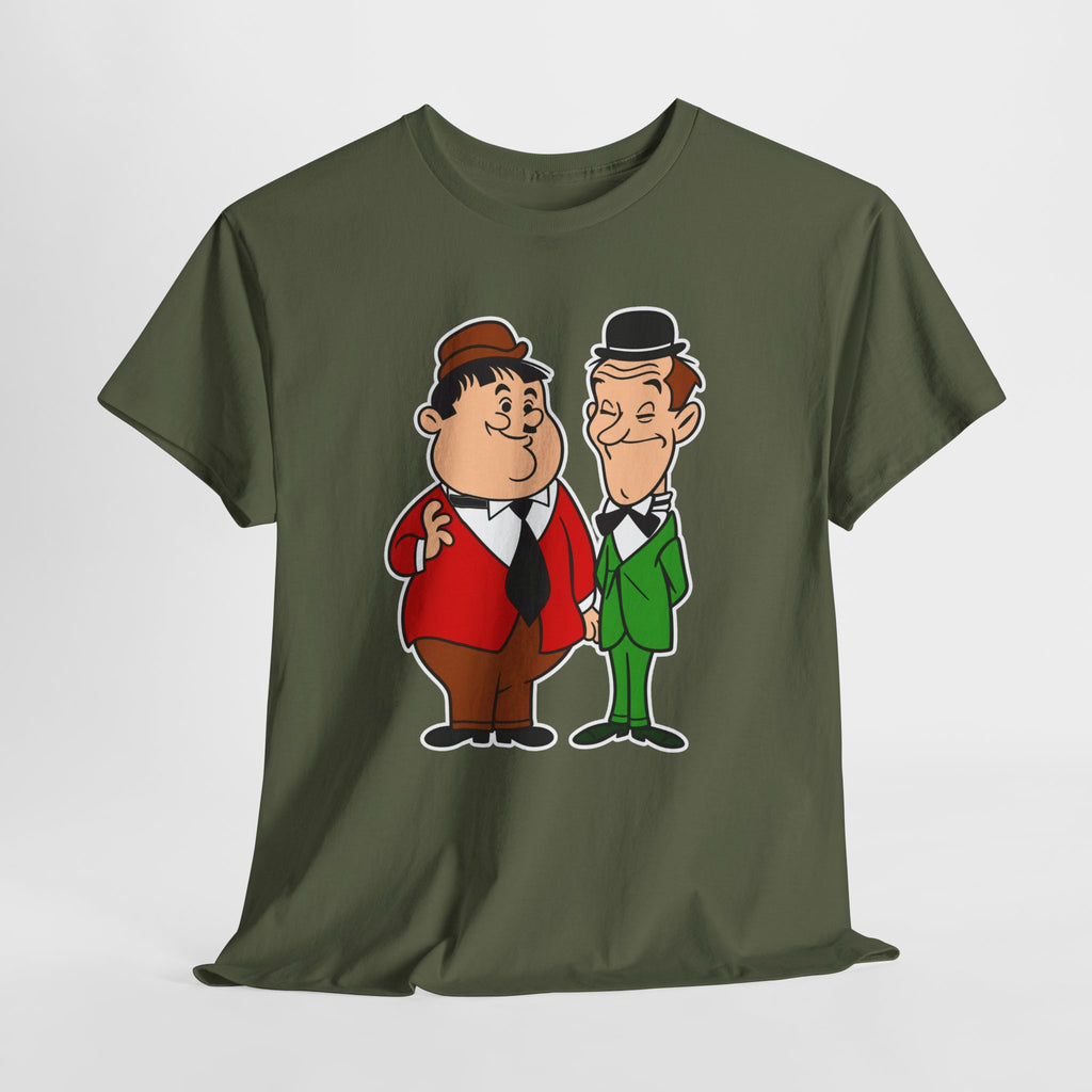 Comedy Duo Vintage Cartoon Cotton T-Shirt