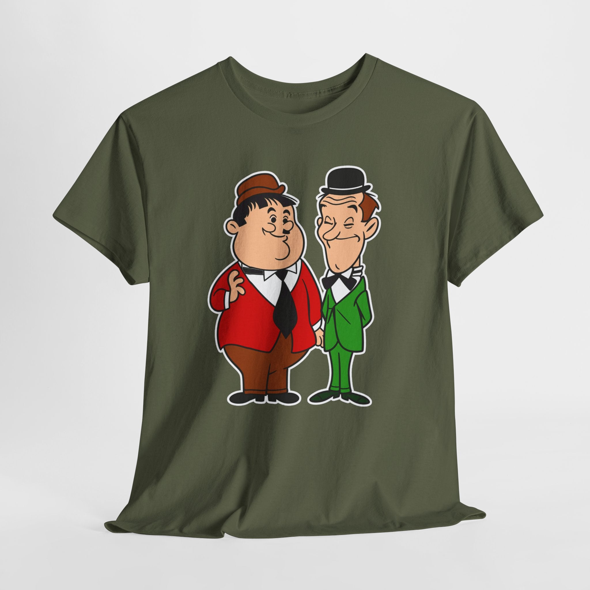 Comedy Duo Vintage Cartoon Cotton T-Shirt