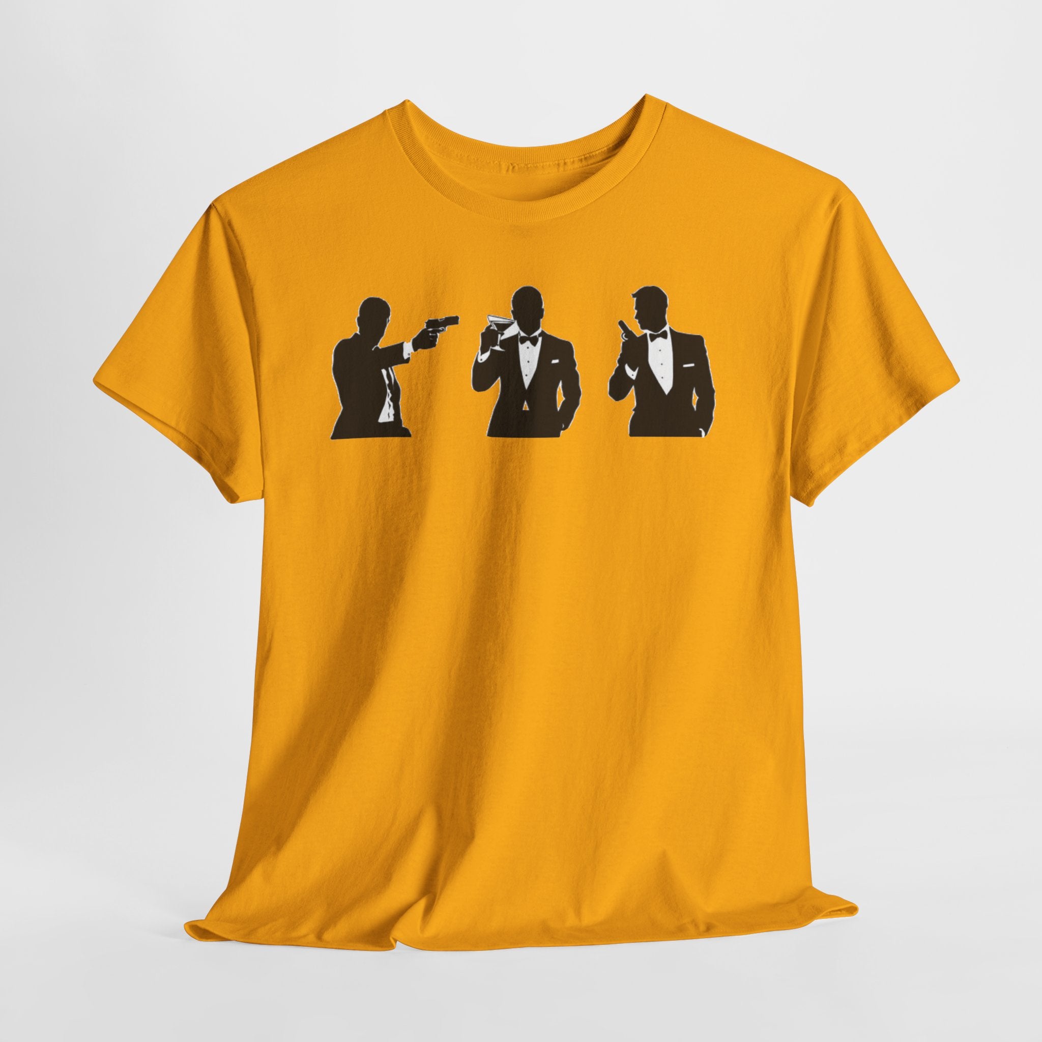 Bond in Suits Silhouette Tee — Classic James Bond Tuxedo Graphic Shirt