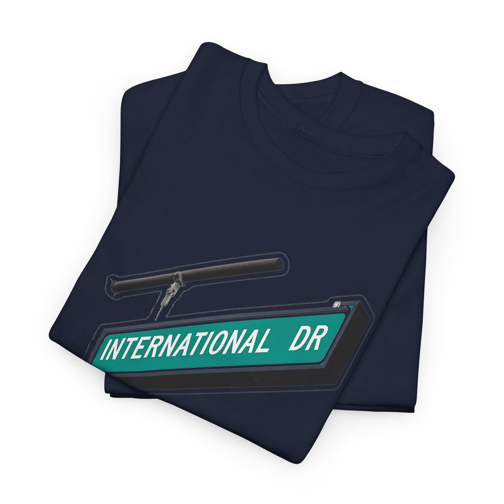 International Dr Street Sign Cotton T-Shirt