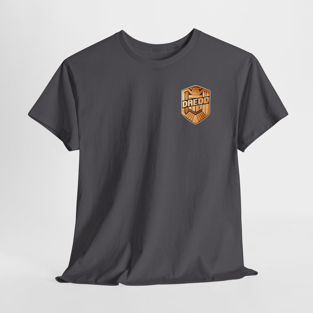 Dredd Shield Badge T-Shirt — Retro Law Enforcement Logo Tee