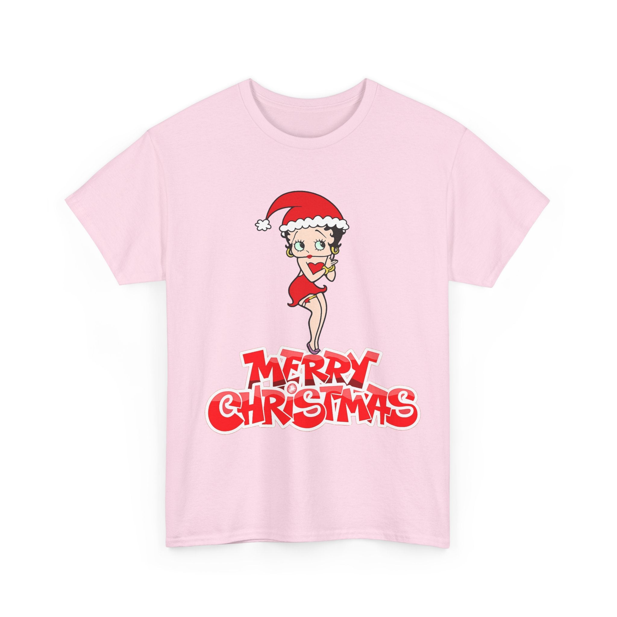 Christmas Betty Boop Tee - 'Merry Christmas' Holiday Graphic Shirt