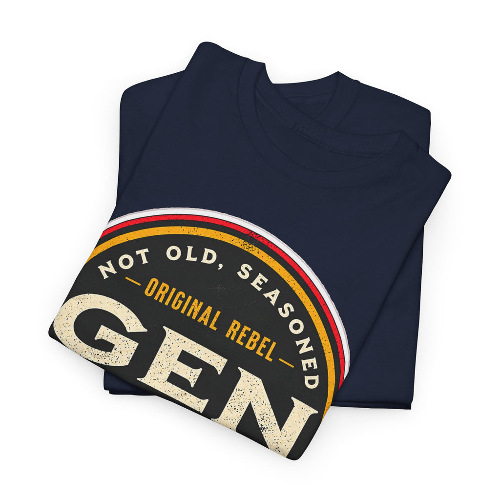 Gen X Tee - 'Not Old, Seasoned' Vintage Rebel Graphic T-Shirt (1965-1980)