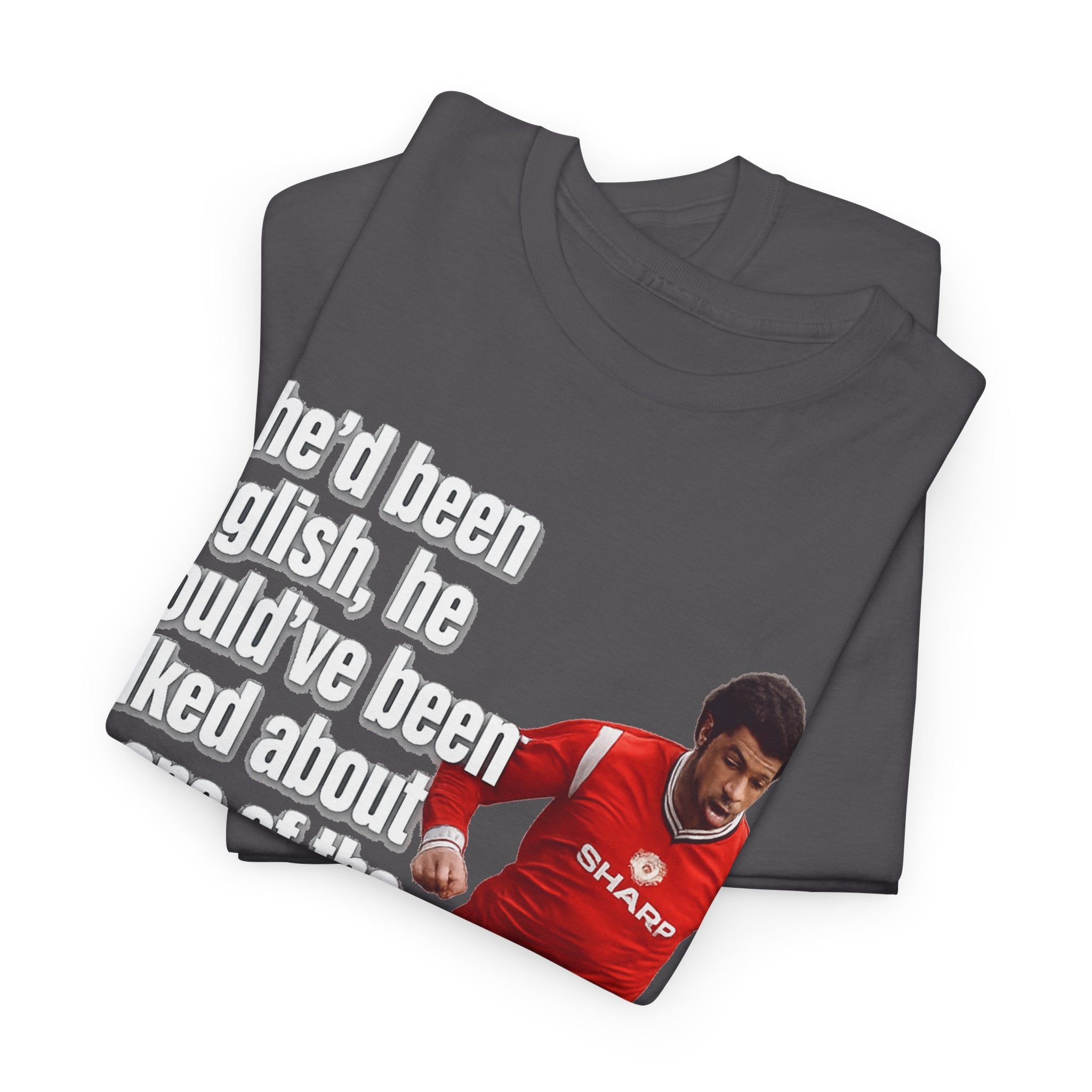 Vintage Football Tee — 'if he'd been English...' Roy Keane on Paul McGrath Quote Shirt