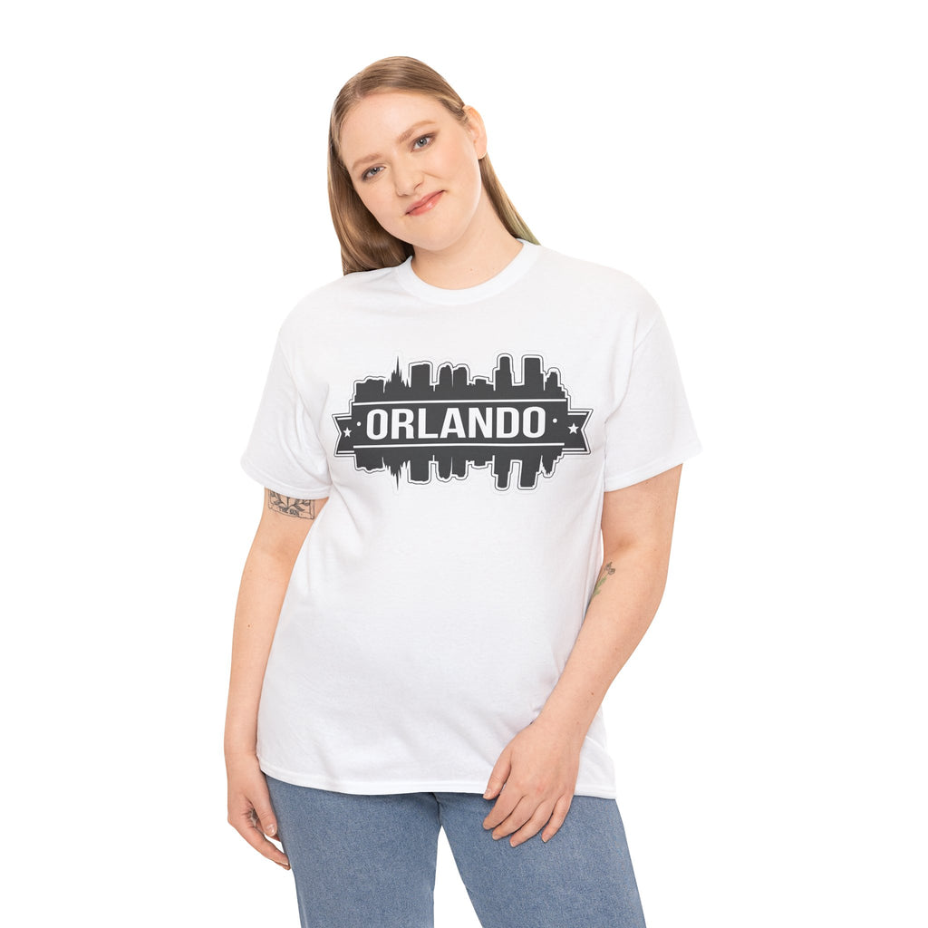 Orlando Skyline T-Shirt — Retro Badge Cityscape Tee