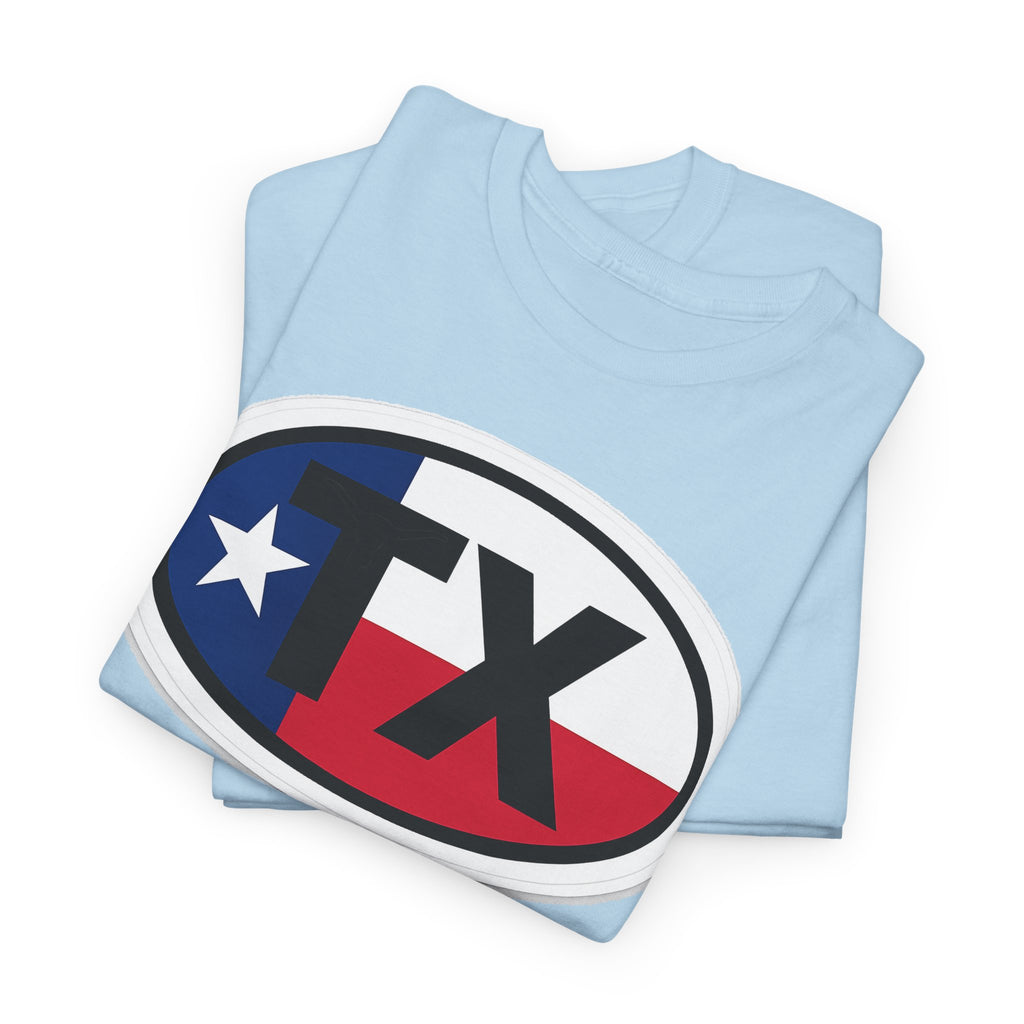 Texas Flag TX Oval T-Shirt — Patriotic Lone Star Tee