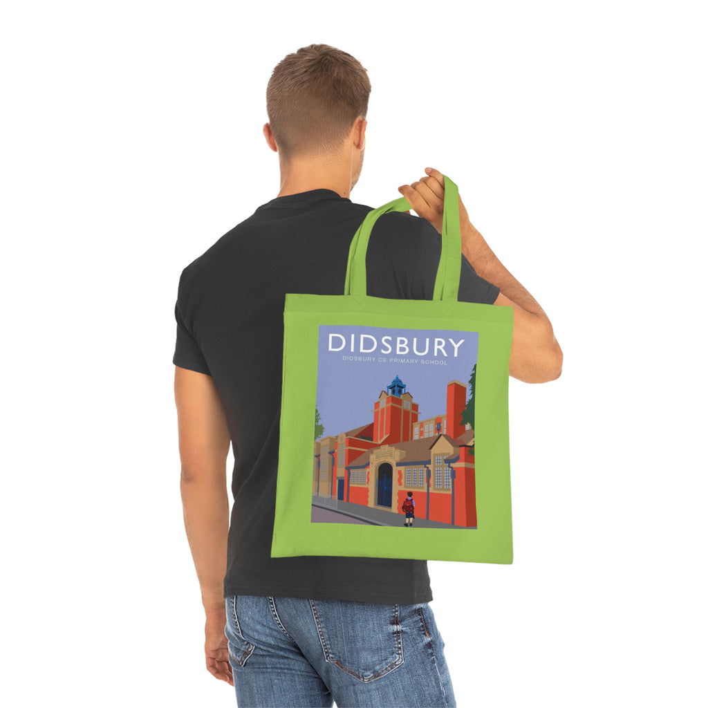 Elm Grove Didsbury C of E Primary School Vintage Travel Tote — Retro Illustrated Cotton Shopper Bag