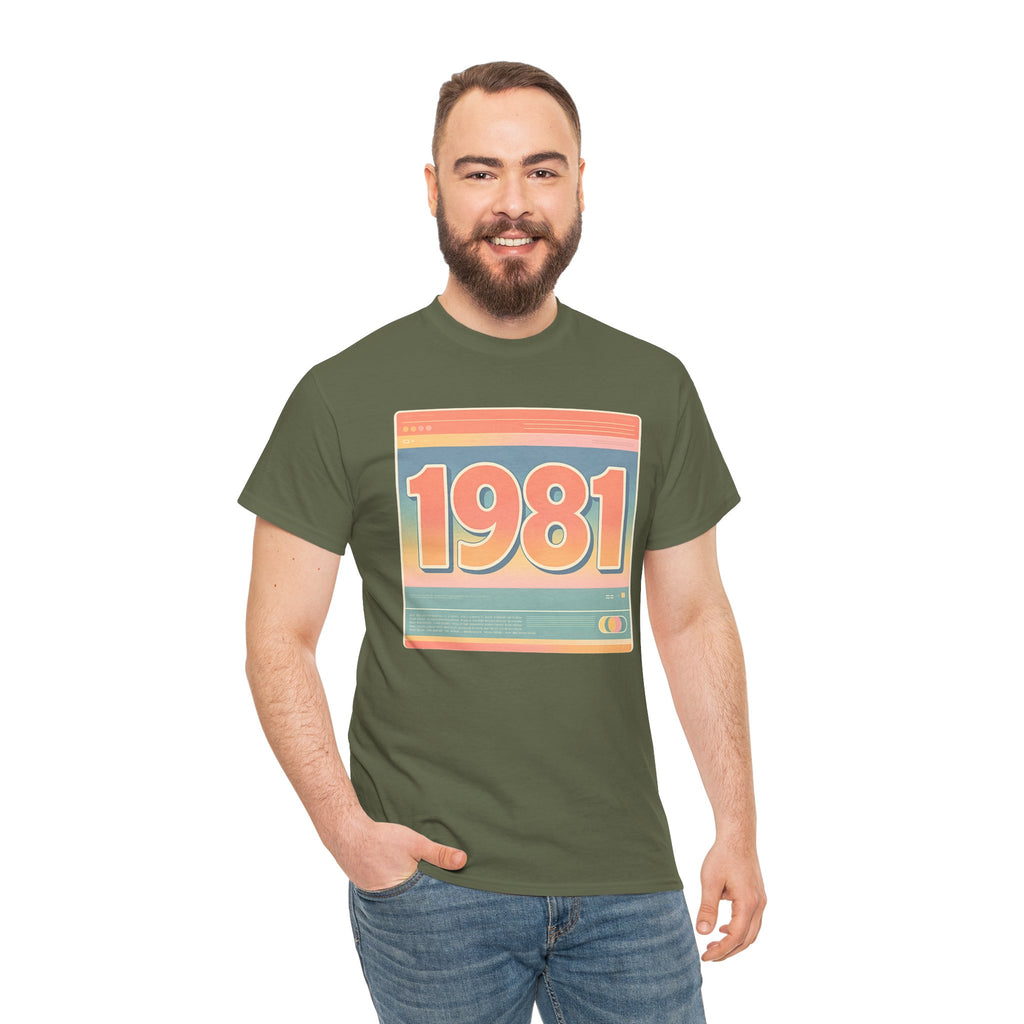 Vintage 1981 Retro Tee — 40th Birthday Gift Shirt