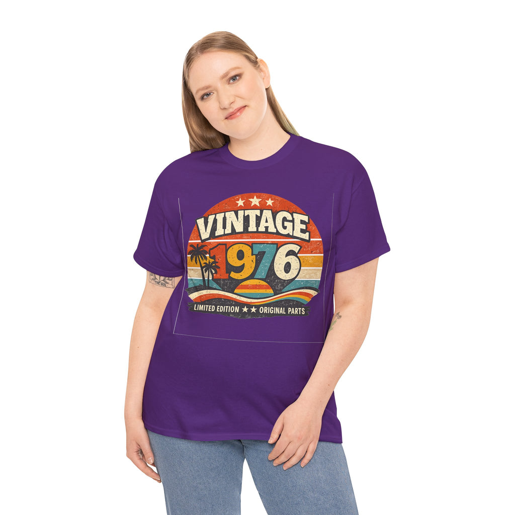 Vintage 1976 T-Shirt — Retro Beach Graphic "Vintage 1976" Birthday Tee