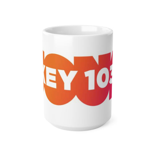 Coffee Mug – Retro 'Key 103' Gradient Logo Ceramic Mug (11oz, 15oz)