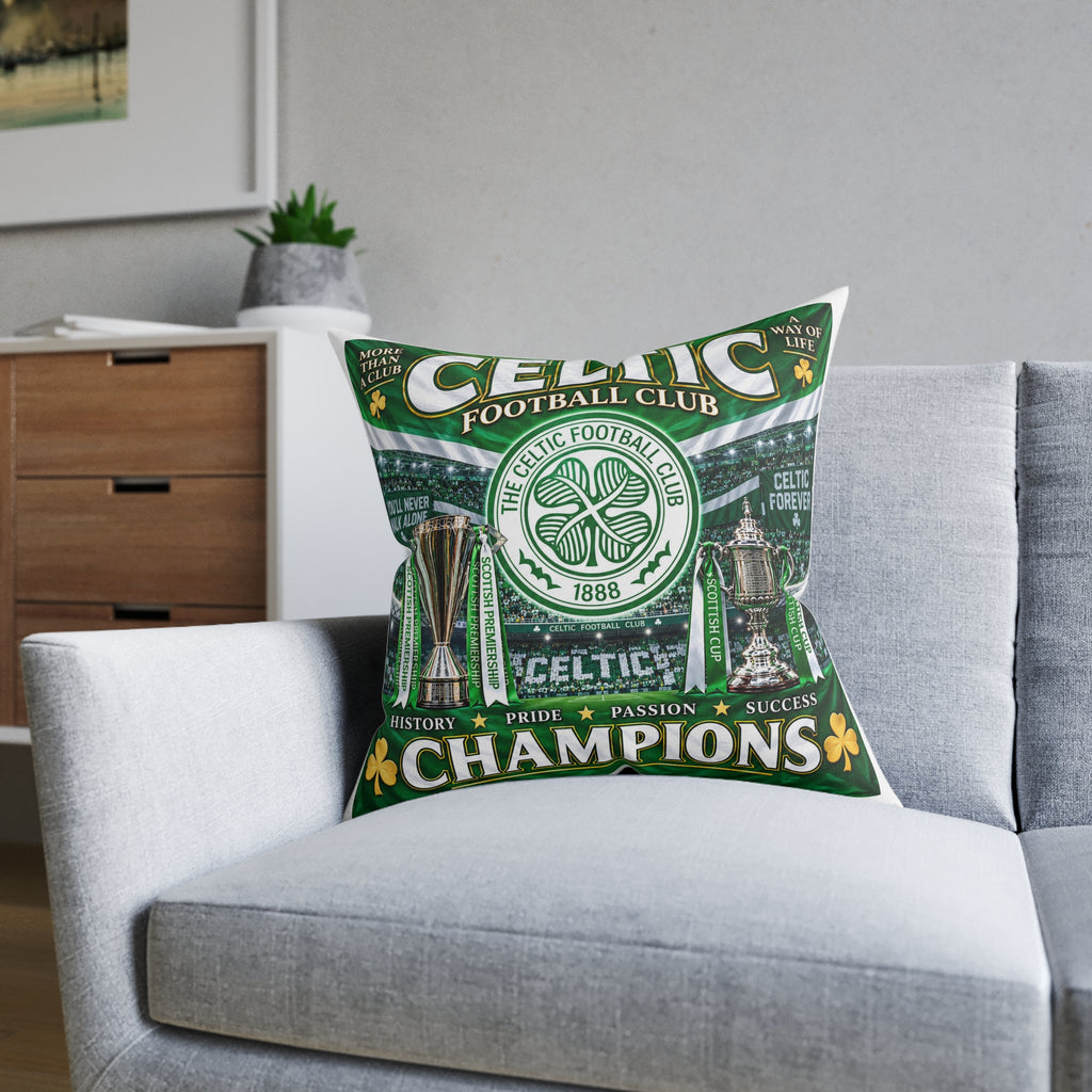 Celtic Football Club Champions Square Pillow