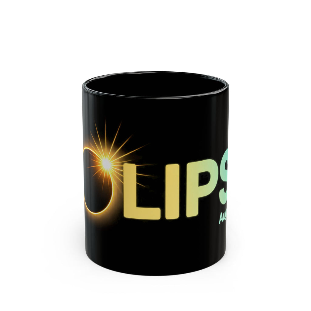 Eclipse 2026 Black Coffee Mug — Aug 12 2026 Solar Eclipse Souvenir (11oz/15oz)