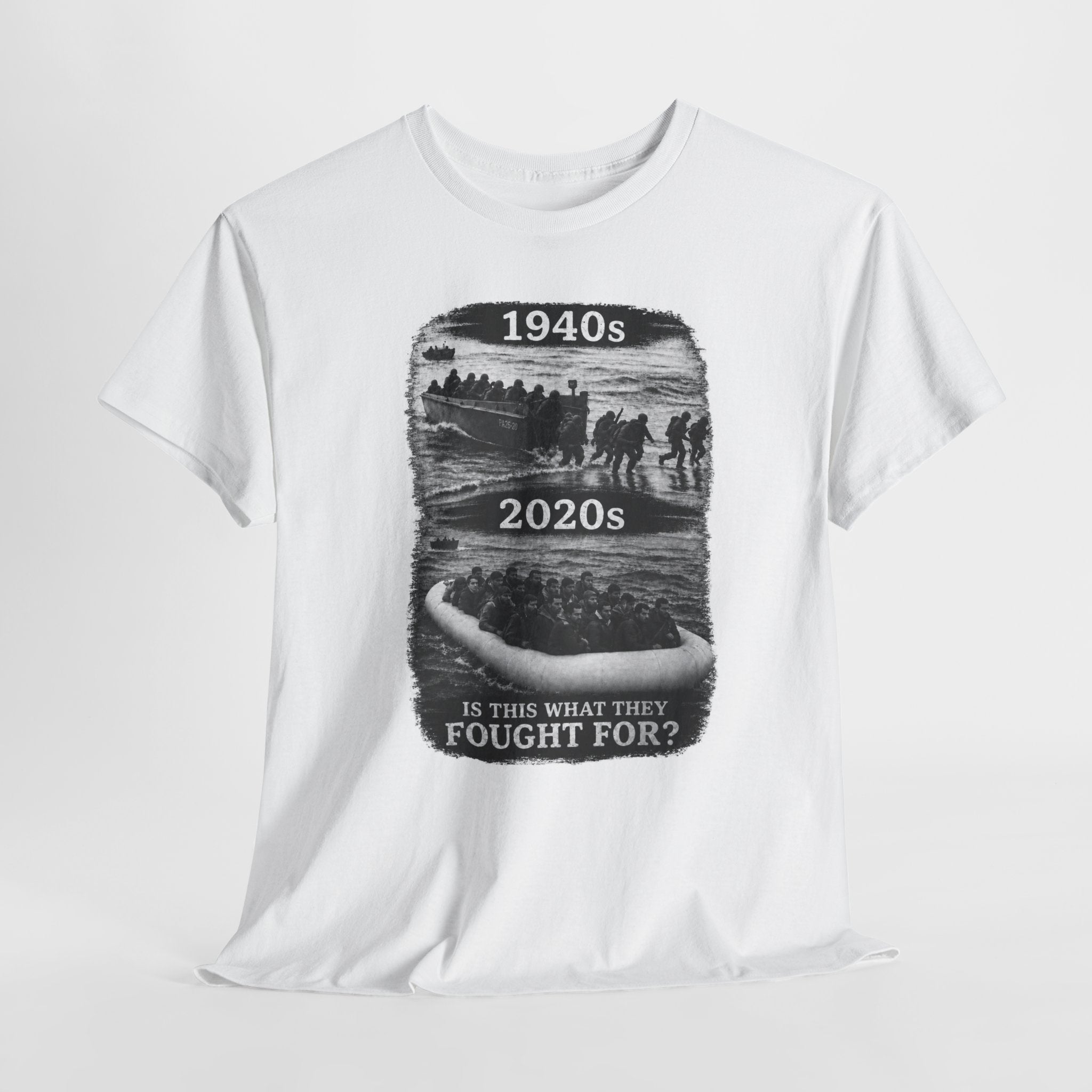 1940s vs 2020s Veterans Tribute Tee — "Is This What They Fought For?"