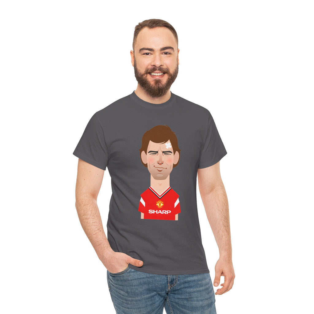 Bryan Robson Manchester United Legend Portrait Cotton T-Shirt