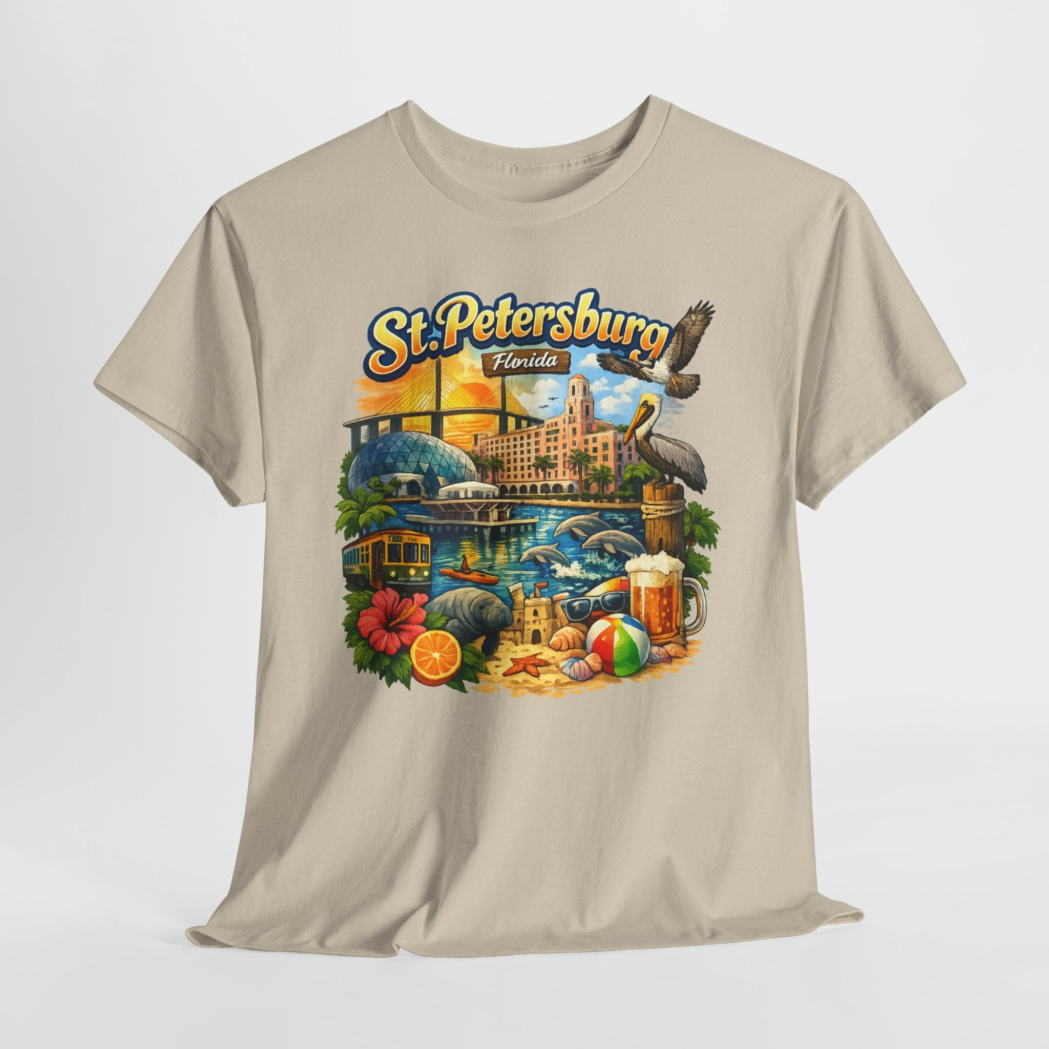 St. Petersburg Florida Retro Beach Scene T-Shirt