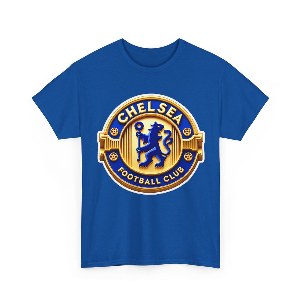 Chelsea Football Club Crest Tee — Retro Blue & Gold Soccer Emblem T-Shirt