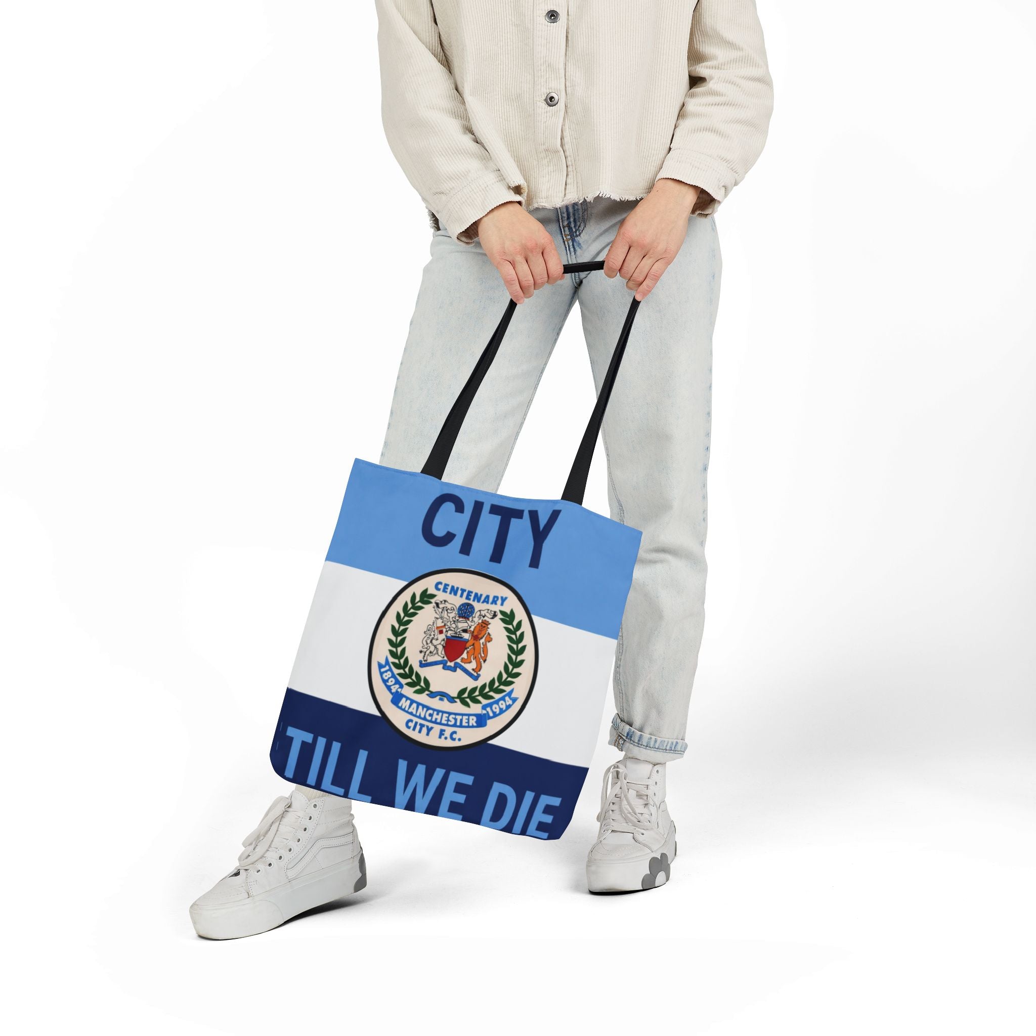 City Till We Die Canvas Tote Bag — Football Fan Flag Tote