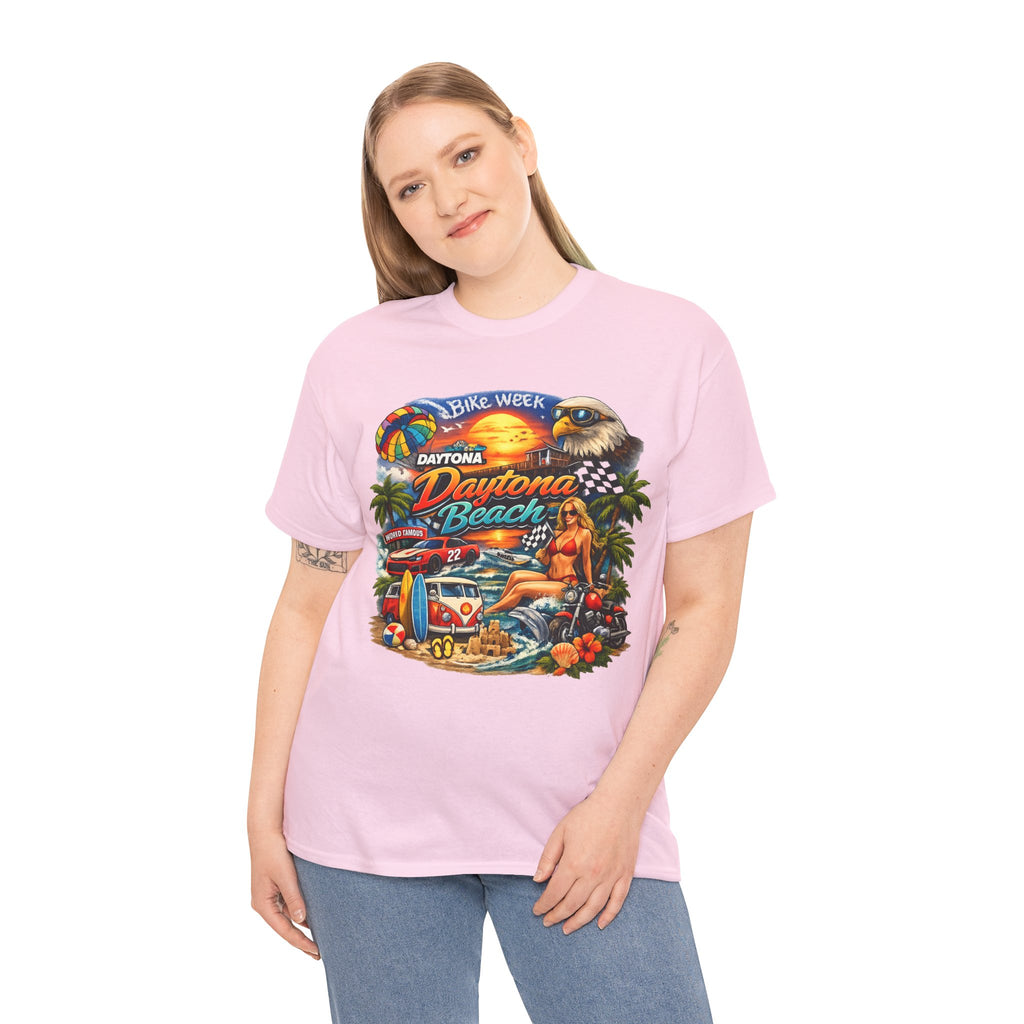 Daytona Beach Vintage Surf T-Shirt — Retro Sunset Palm Beach Tee