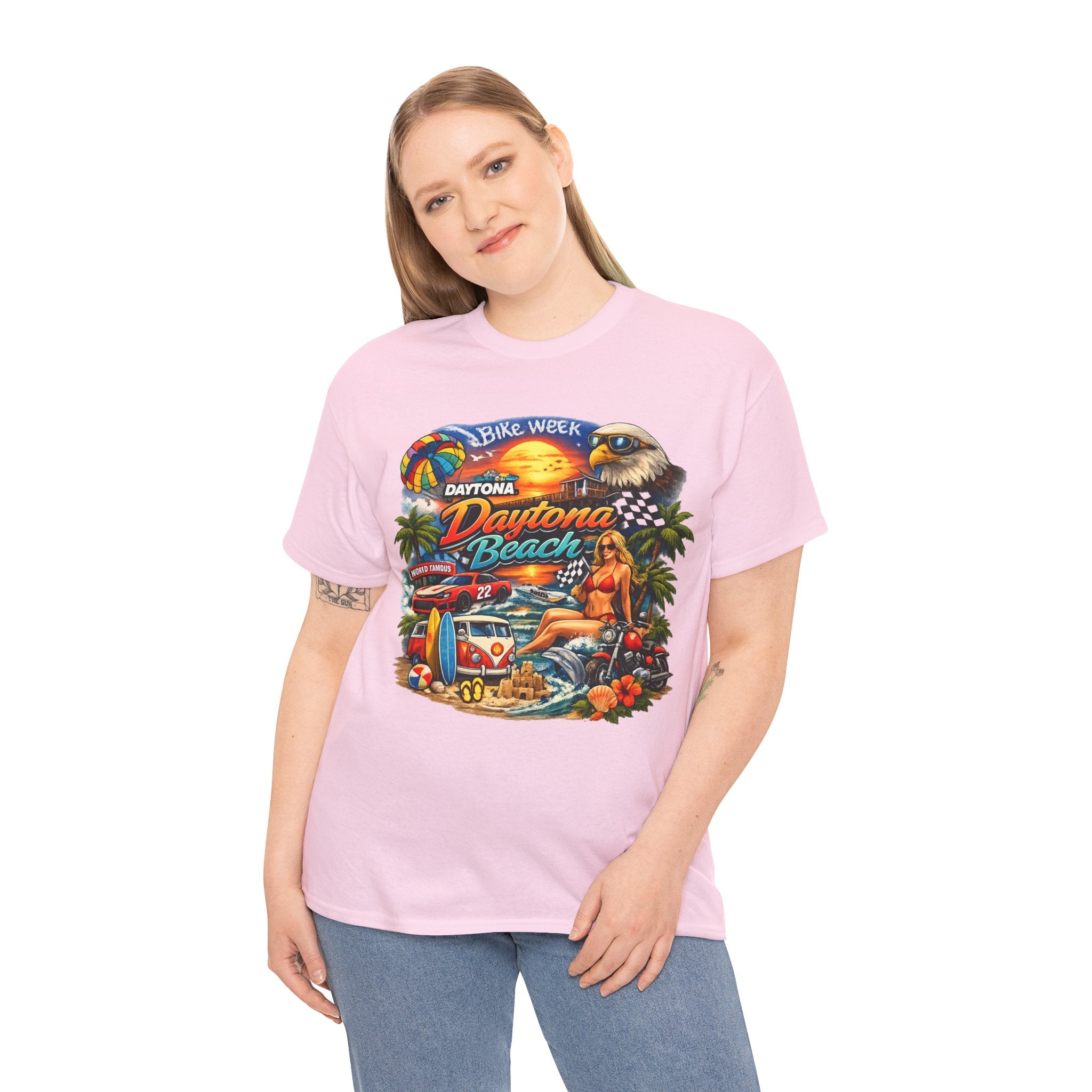 Daytona Beach Vintage Surf T-Shirt — Retro Sunset Palm Beach Tee