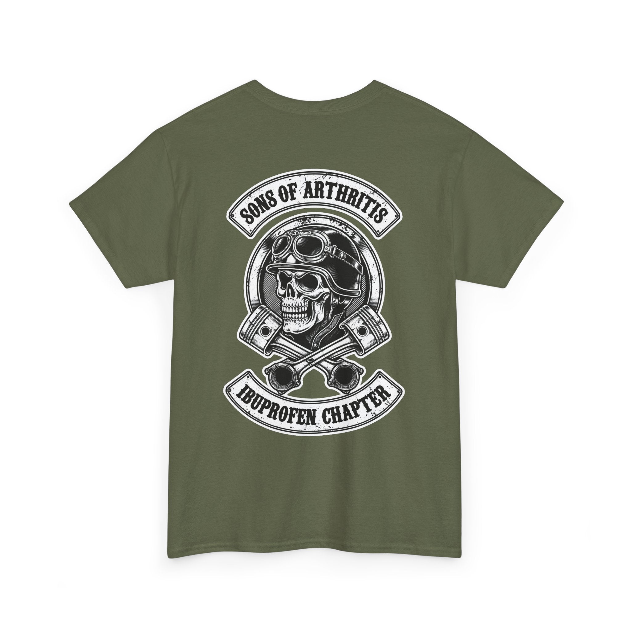 Sons of Arthritis Tee — Humorous Biker Skull "Ibuprofen Chapter" T-Shirt