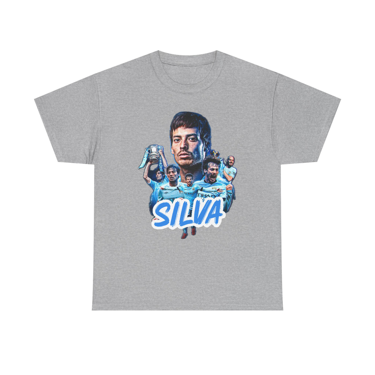 David Silva Manchester City Soccer Tee — Classic Player Portrait Football Shirt