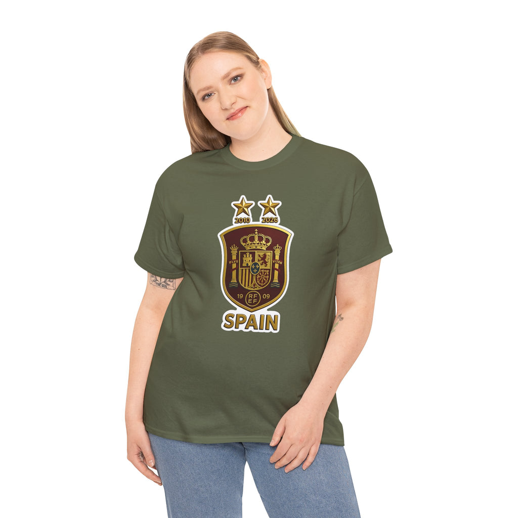 Spain Crest T-Shirt — Vintage Spanish Soccer Shield Tee