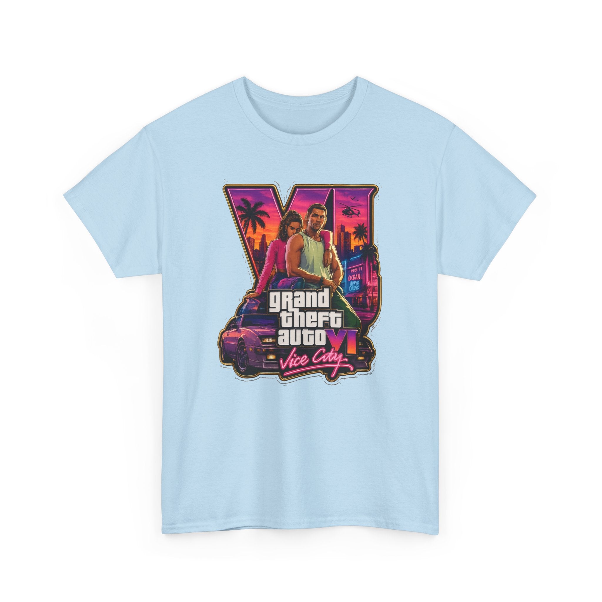 Grand Theft Auto Vice City Retro Logo Tee / Cotton T-Shirt