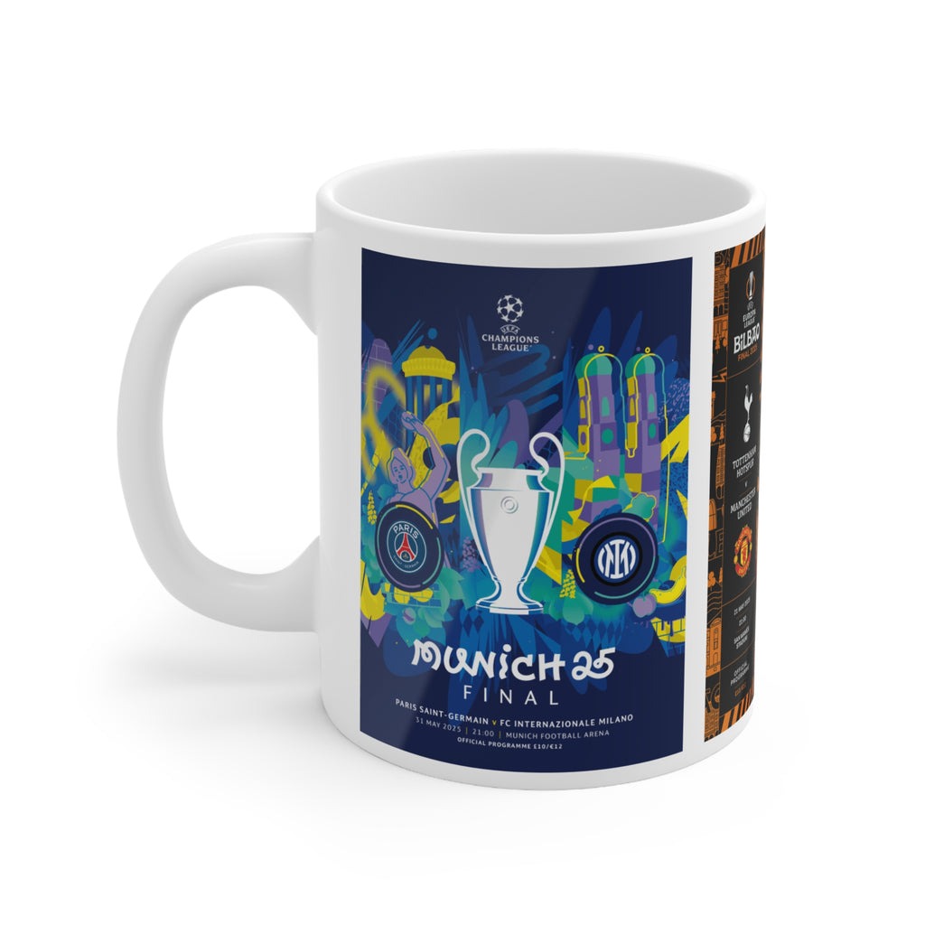 2025 UEFA Finals Programme Covers Inspired Ceramic Coffee Cup (11oz/15oz)