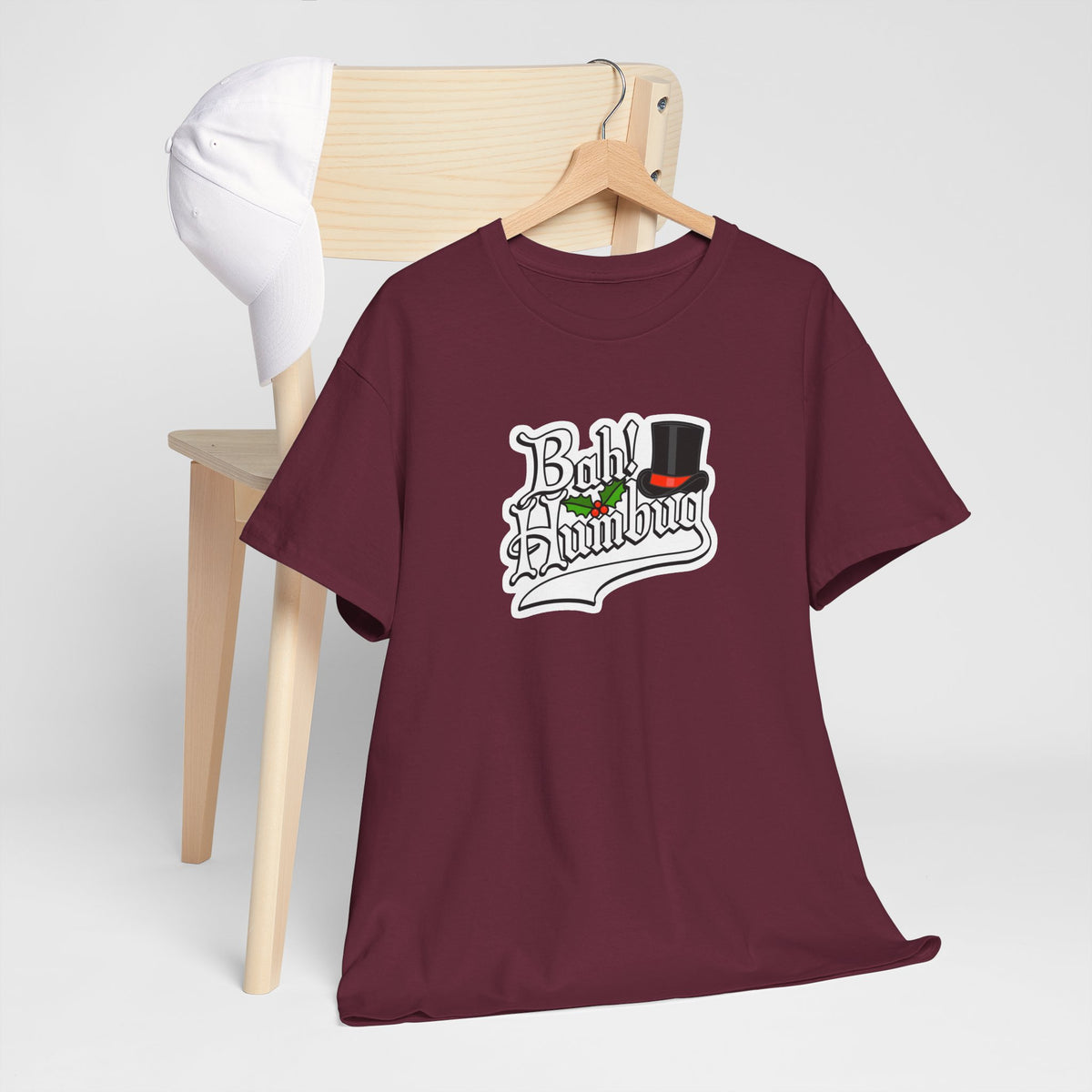 Bah Humbug Christmas Graphic Cotton T-Shirt / Tee