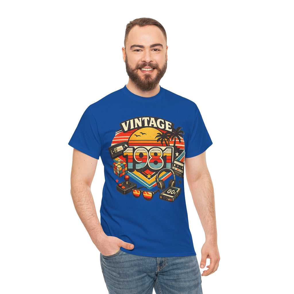Vintage 1981 Retro Tee — 80s Nostalgia Graphic T-Shirt
