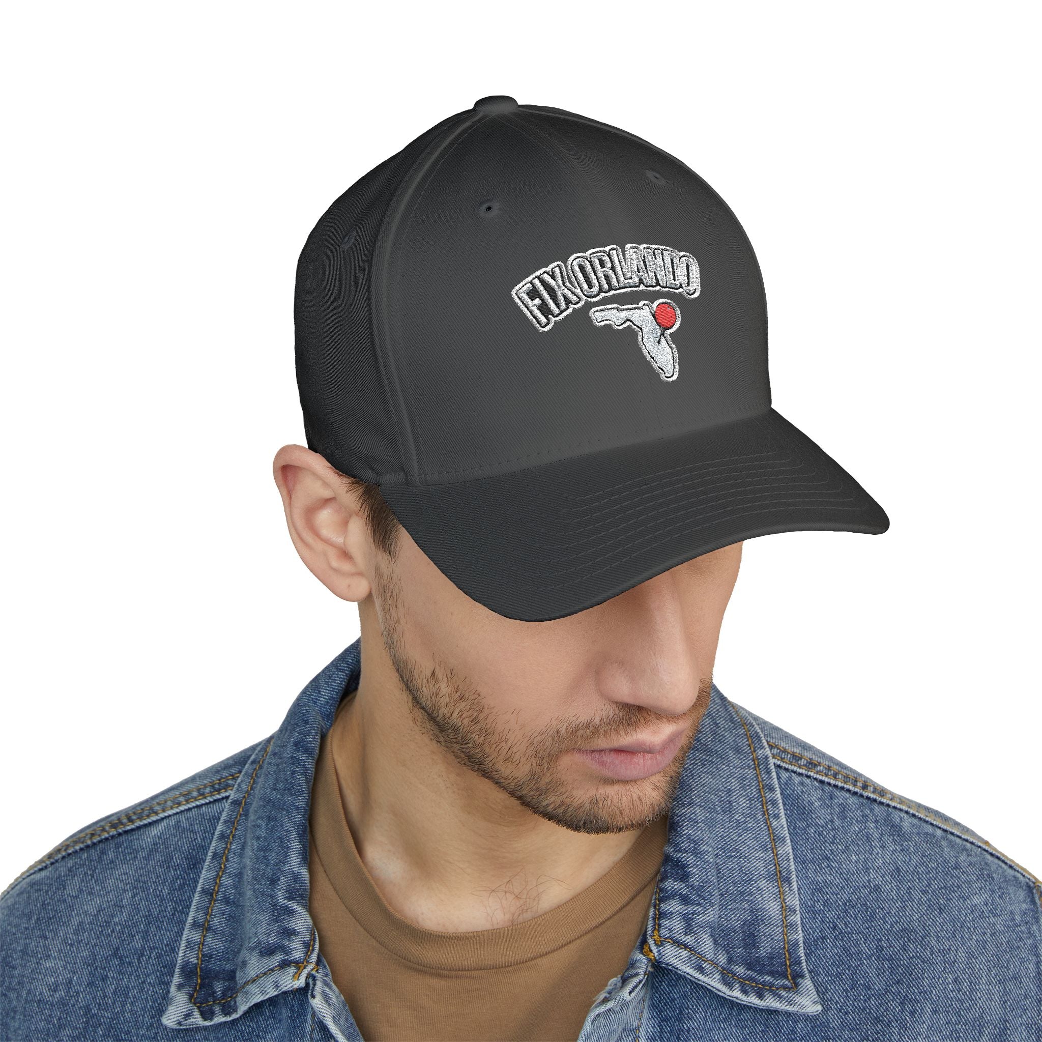 Fix Orlando Embroidered Cap — Vintage Palm & Golf Ball Hat
