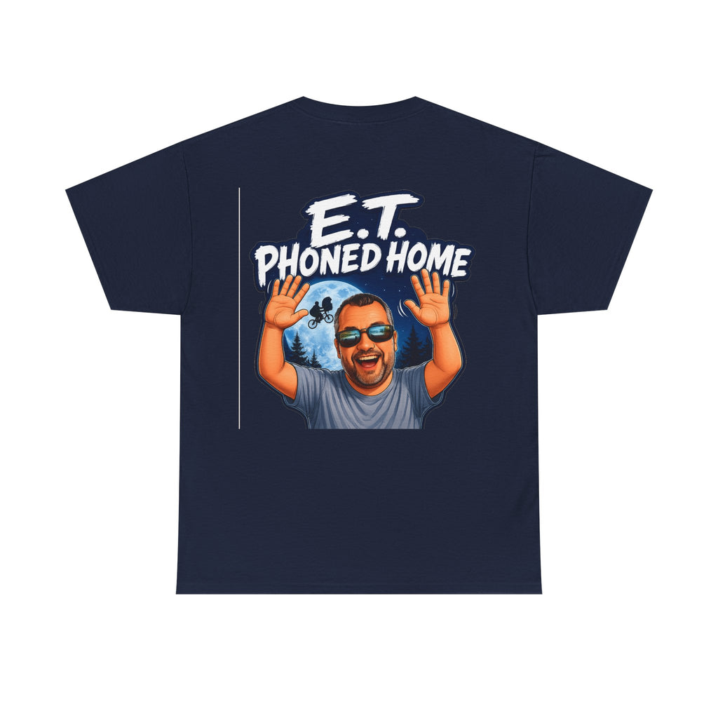 Graphic Tee — "E.T. Phoned Home" Smiling Guy Retro Design