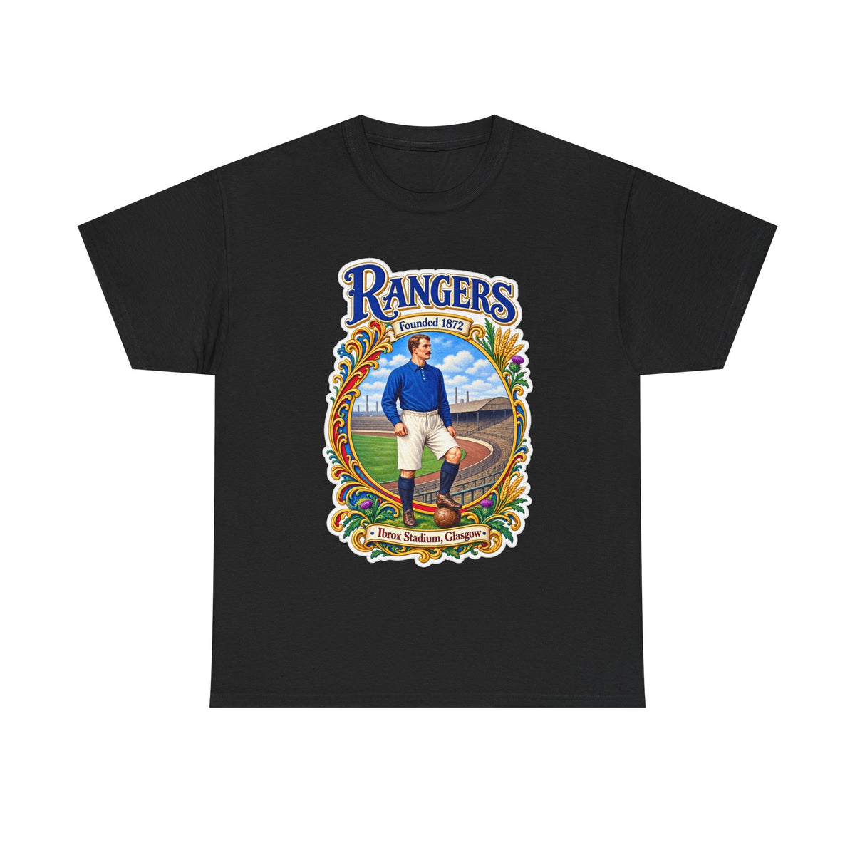 Rangers Retro Player Field Graphic Cotton T-Shirt