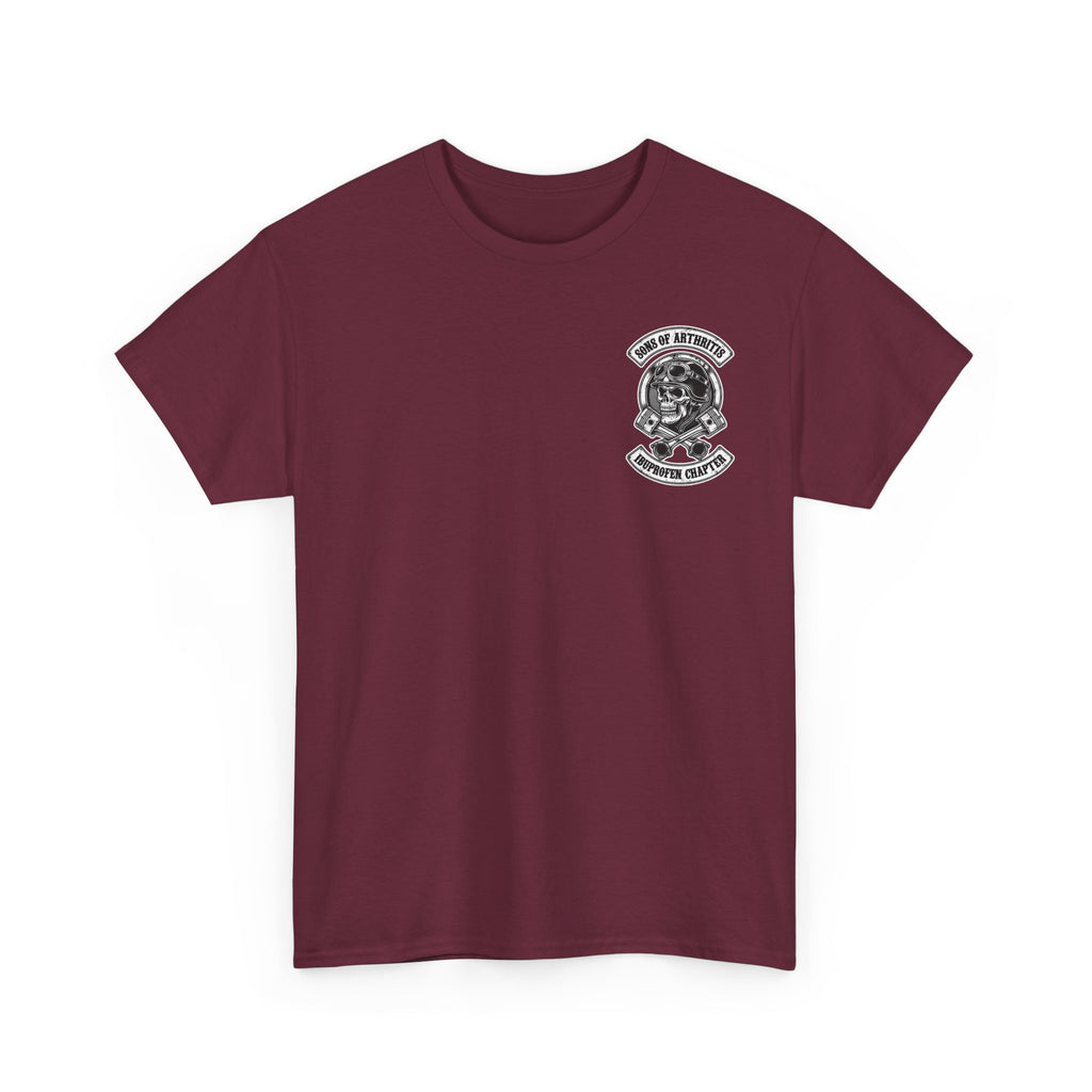 Sons of Arthritis Tee — Humorous Biker Skull "Ibuprofen Chapter" T-Shirt