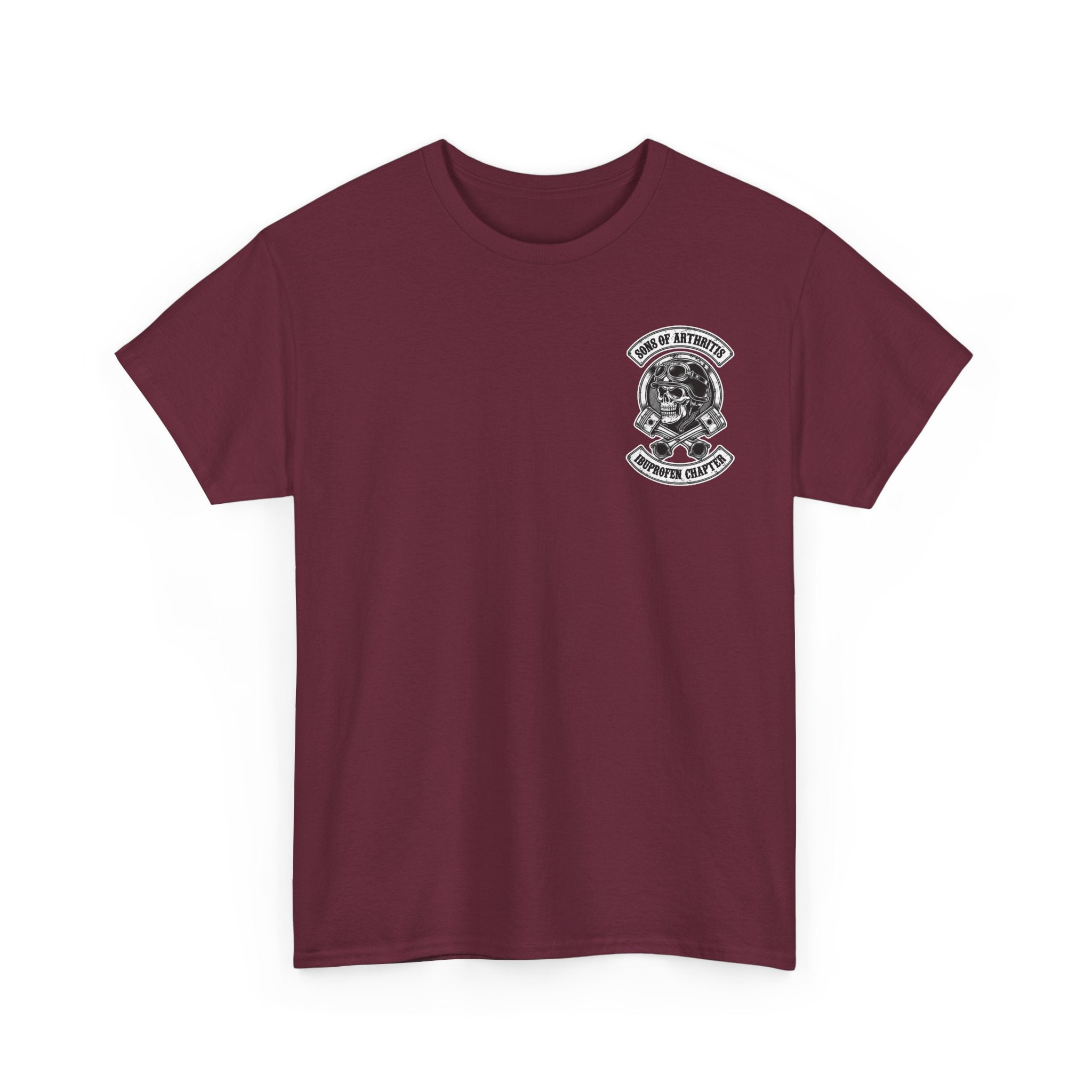 Sons of Arthritis Tee — Humorous Biker Skull "Ibuprofen Chapter" T-Shirt