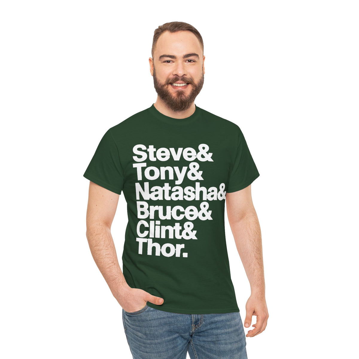 Avenger Names T-Shirt — Steve & Tony & Natasha & Bruce & Clint & Thor Tee
