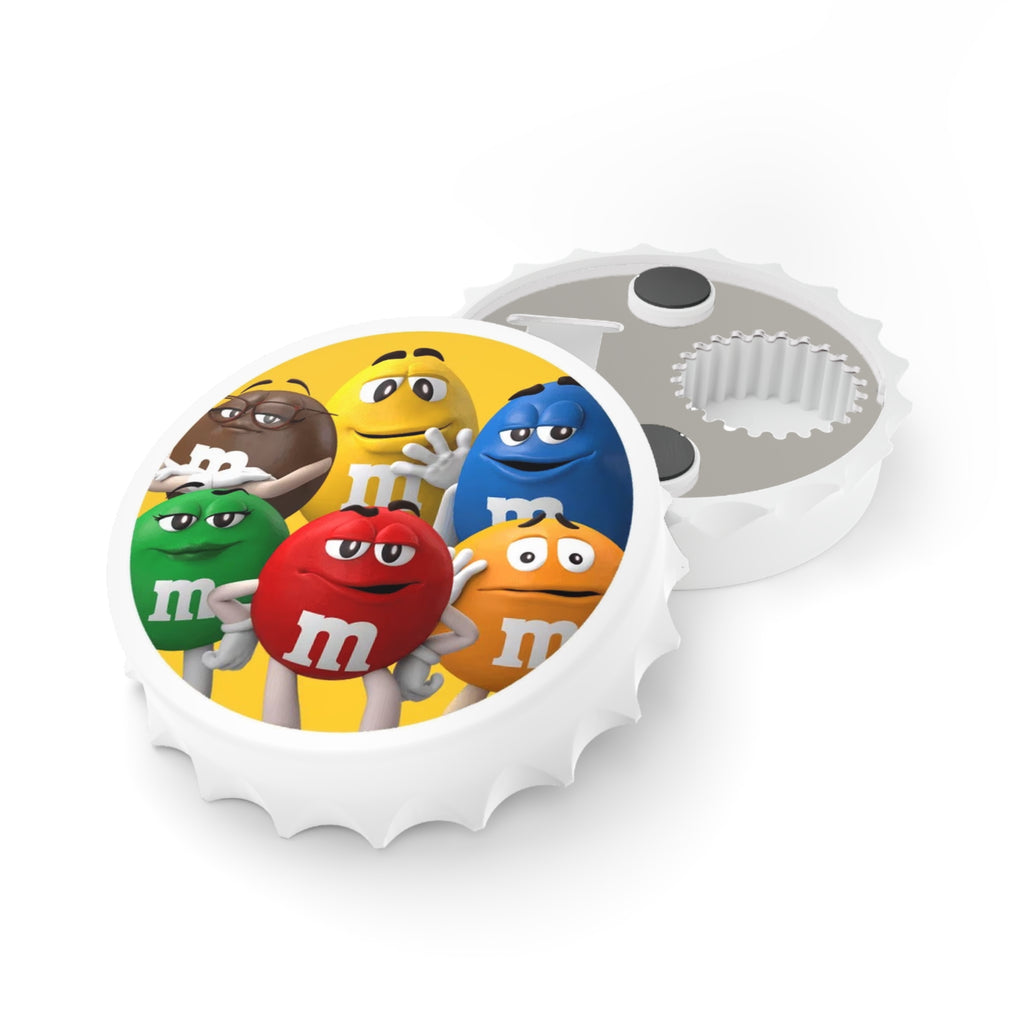 M&M's Characters Inspired Bottle Opener Magnet — Colorful Candy Cap Opener