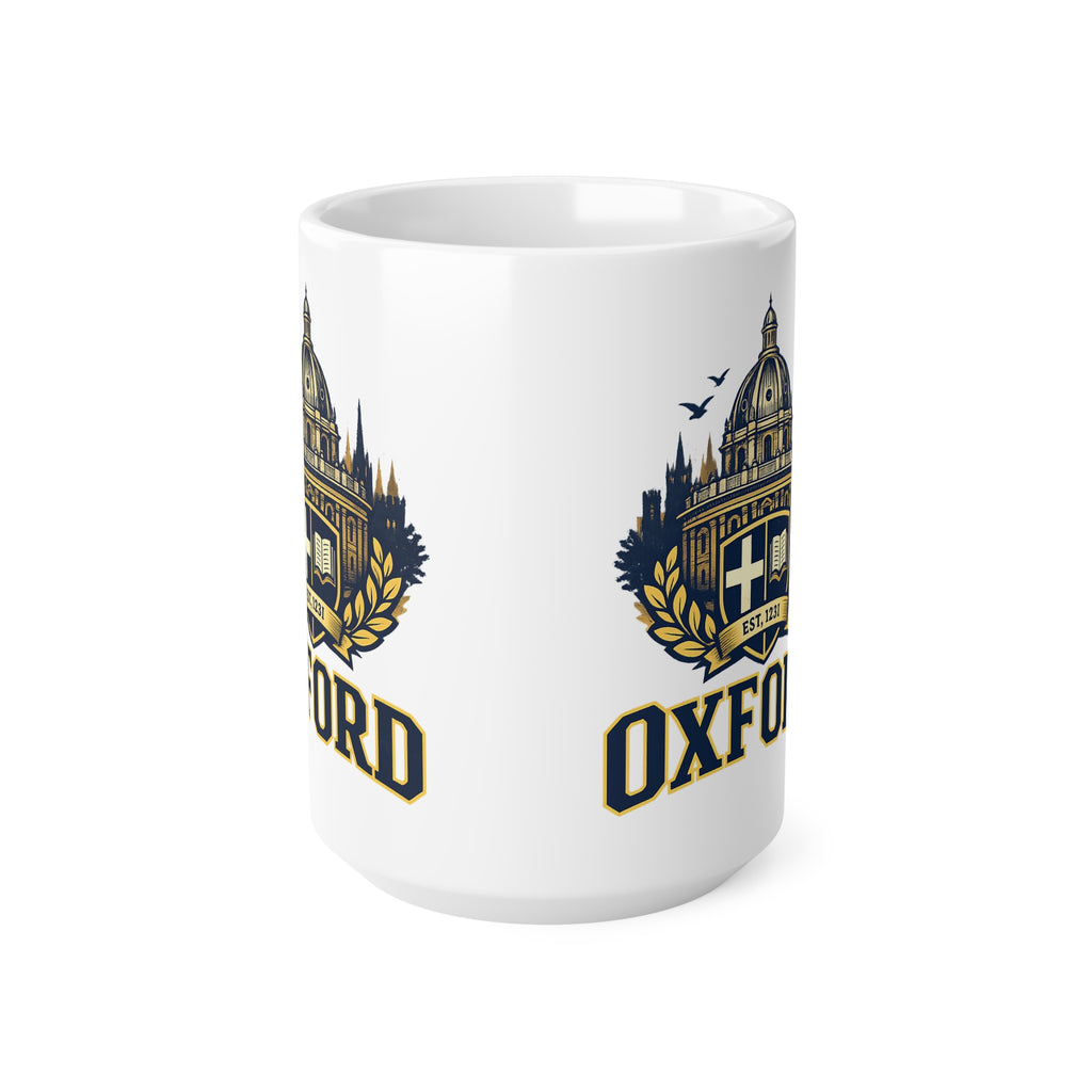 Oxford Crest Ceramic Coffee Mug — University Shield Design, 11oz & 15oz