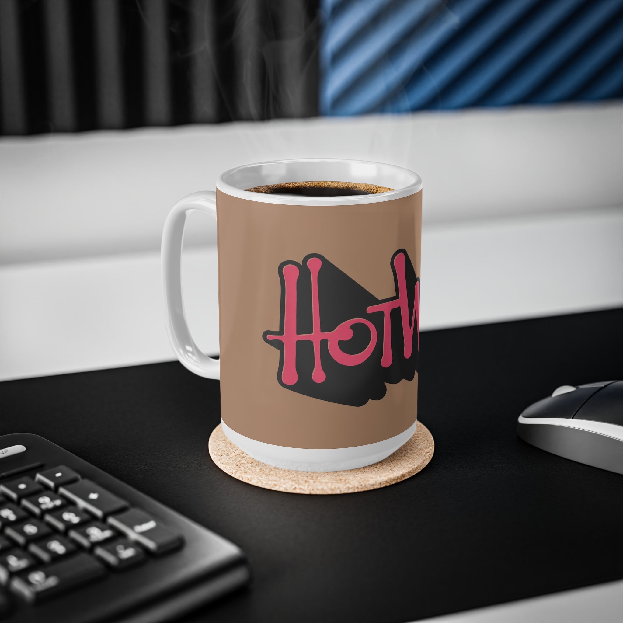 Hot Wife Coffee Mug — Bold Script Ceramic Mug (11oz, 15oz)