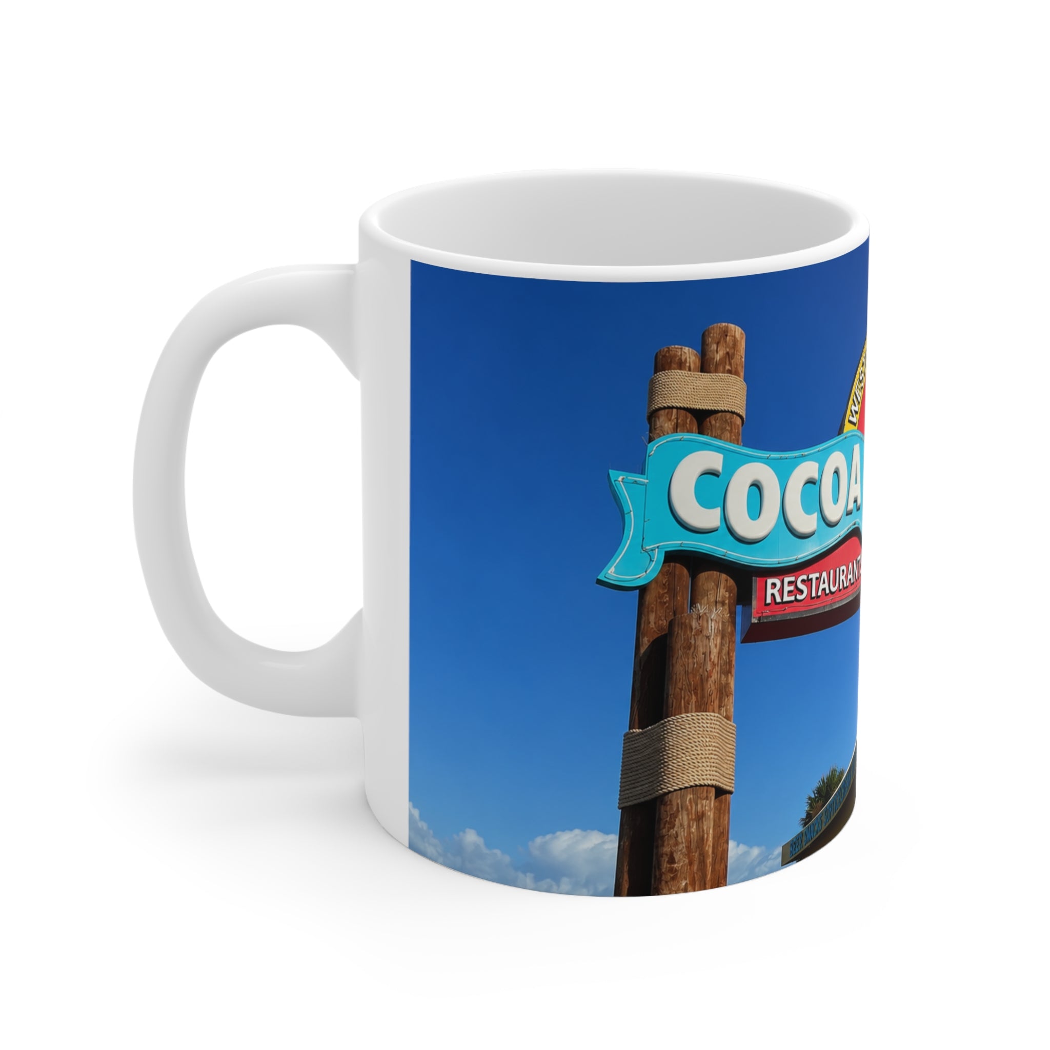 Cocoa Beach Pier Ceramic Coffee Mug — 11oz & 15oz Souvenir Beach Mug