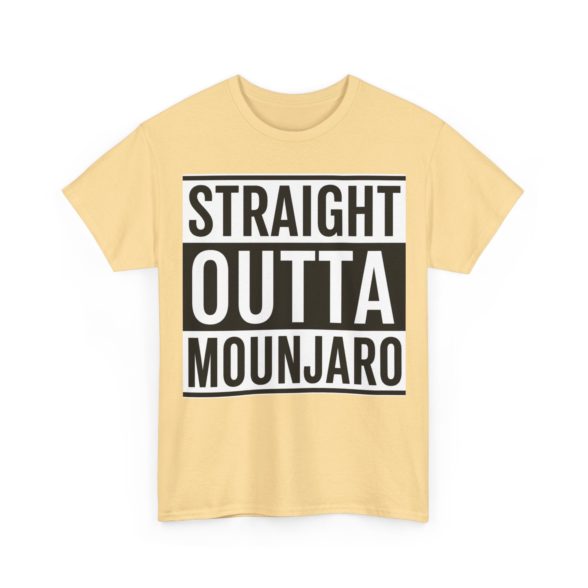 T-Shirt — "Straight Outta Mounjaro" Bold Typography Tee
