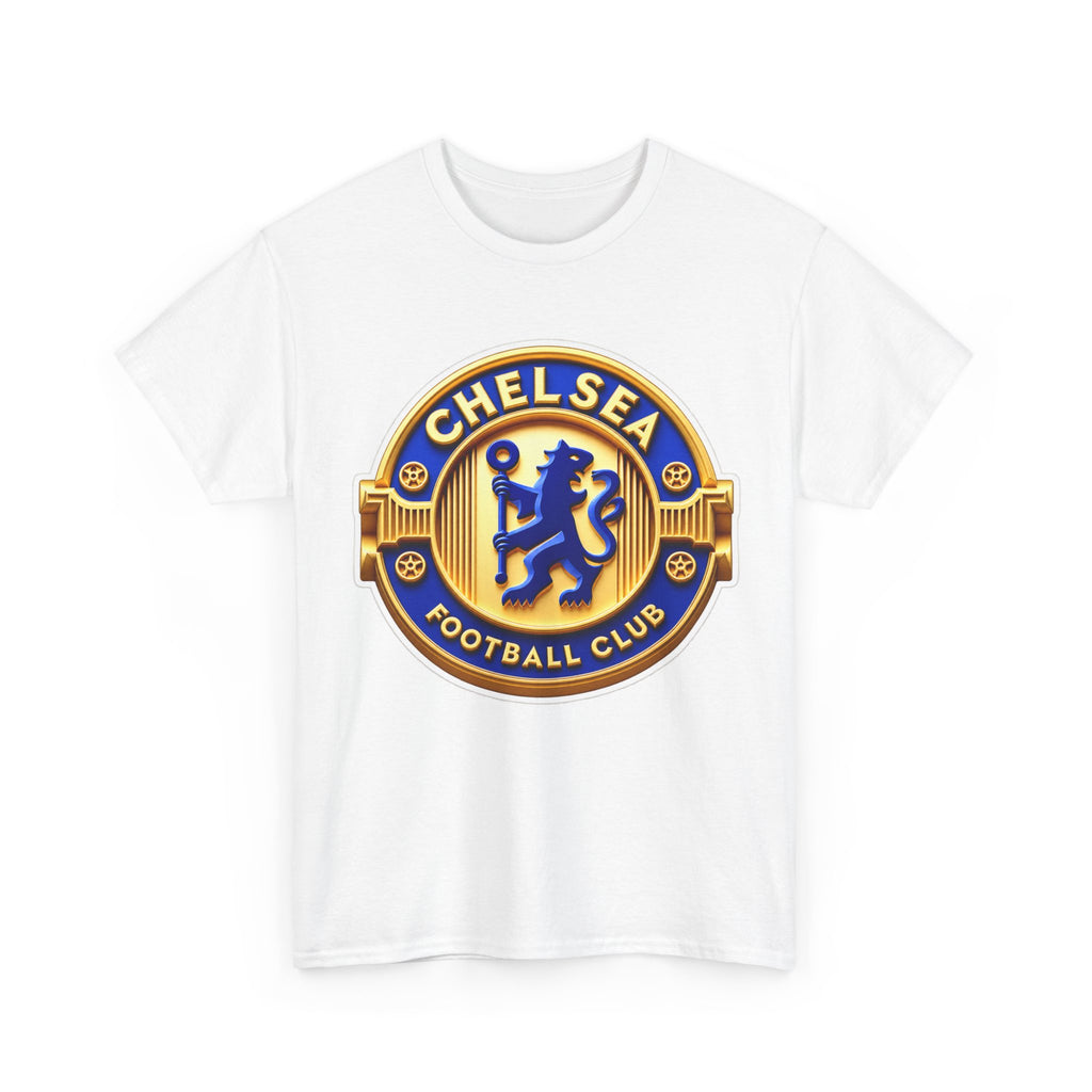 Chelsea Football Club Crest Tee — Retro Blue & Gold Soccer Emblem T-Shirt