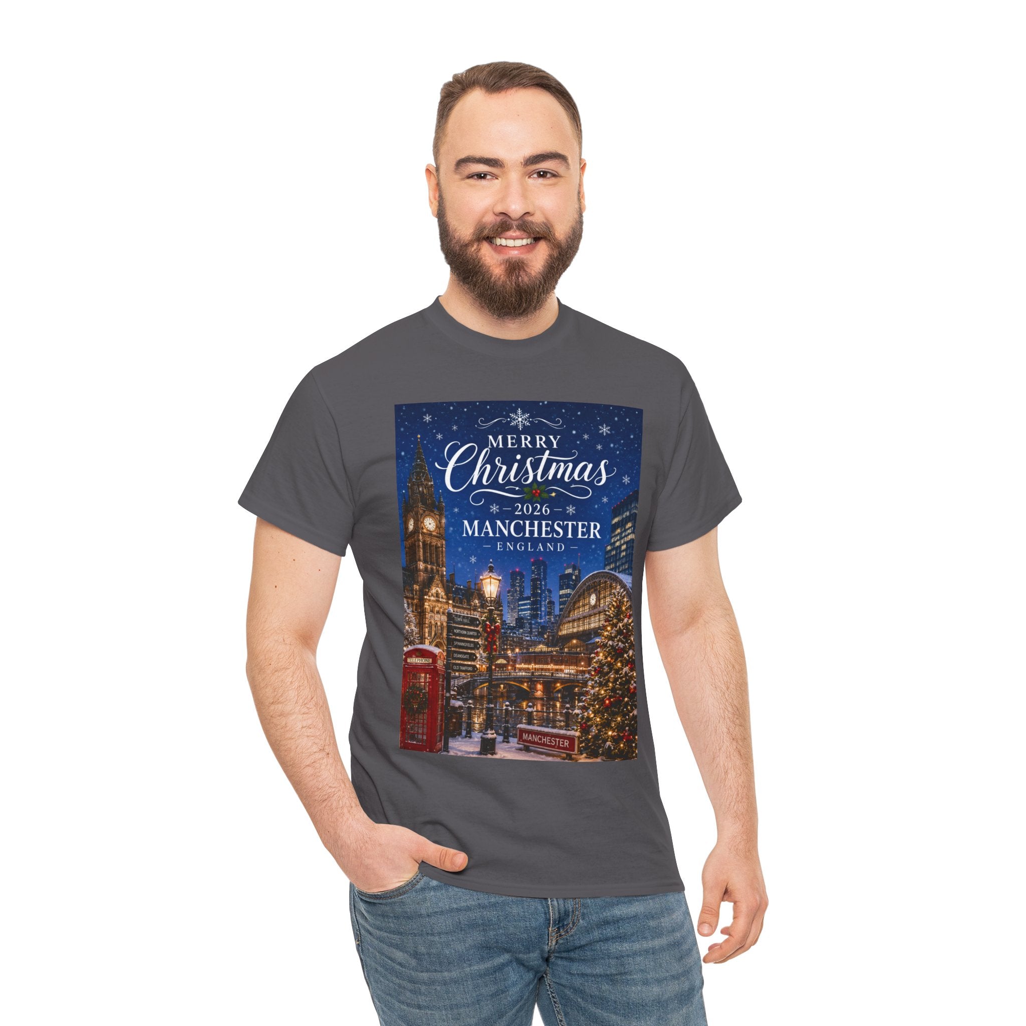 Manchester Christmas Tee — Merry Christmas 2026 Holiday T‑Shirt