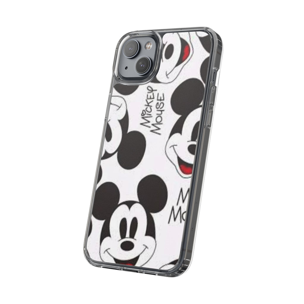 Mickey Mouse Clear Phone Case – Retro Cartoon Pattern Clear Case