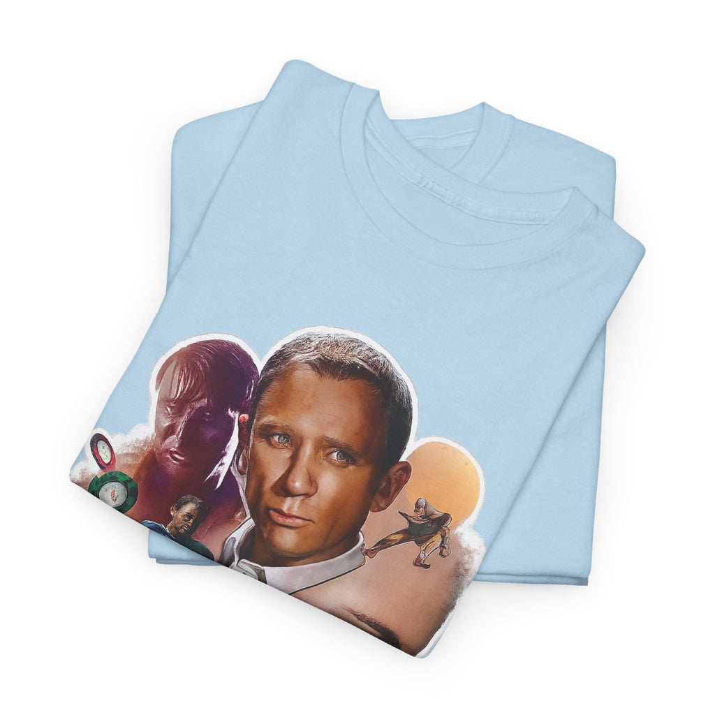 Jame Bond Movie Collage T‑Shirt — Vintage Film Noir Portrait Tee